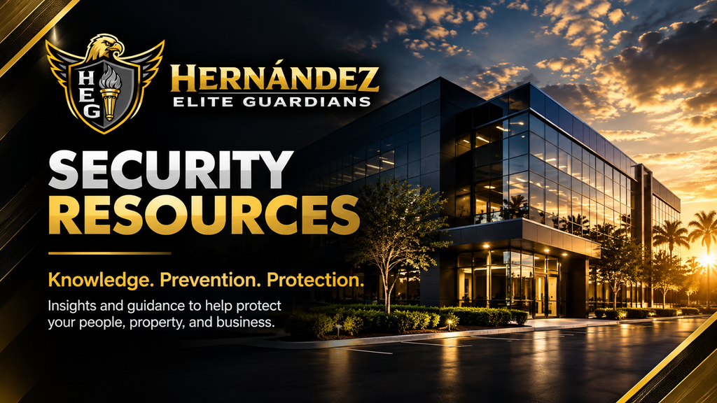 Seguridad corporativa al atardecer